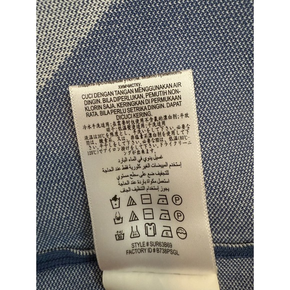 BCBGMaxAzria Evinna Blue & White Geometric Jacquard Sheath Dress – Size Small - Picture 7 of 7